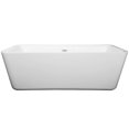 thumbnail image 4 of Wyndham Collection  Emily 69-inch White Freestanding Soaking Bathtub, 4 of 5