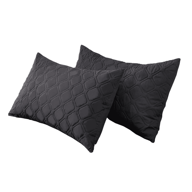 2pcs Funda De Almohadas Impermeable Protector -estándar Color Negro Geométrico