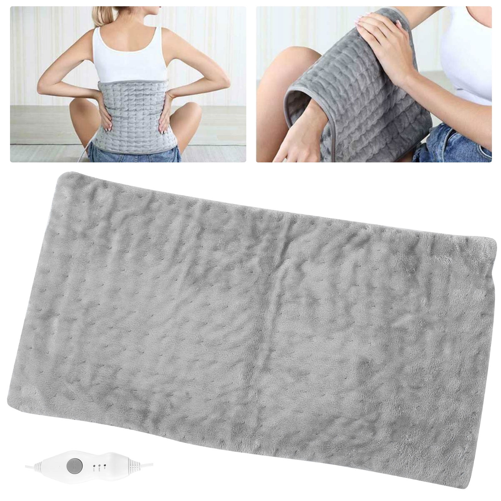 Tebru Electric Heating Pad Massage Therapy Warming Back Leg Pain Relief Cushion