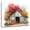 Orange, variant on Vintage Fall Barn Wall Art Watercolor Rustic Harvest Pumpkin Barn with Maple Tree Canvas Wall Art Autumn Landscape Framed Wall Art for Living Room Bedroom Bathroom Home Decor Ready to Hang,10x8 Inches