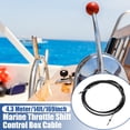 thumbnail image 2 of Unique Bargains 2pcs 14ft 4.3 Meter 169inch Marine Throttle Shift Remote Control Box Cable for Outboard Boat Black, 2 of 6