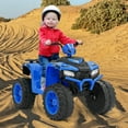 thumbnail image 2 of Gymax VTT pour Enfants à Chevaucher 24 V Véhicule Électrique à Batterie avec Connexion Sans Fil Musique Radio Bleu, 2 of 9