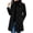 Black, variant on Women's Winter Overcoat Peter Pan Collar Single Breasted Pea Coat Long Sleeve Elegant Work Office Business Casual Loose Coat with Pockets