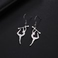 thumbnail image 2 of EUEAVAN Silver Gymnast Pendant Earrings Sports Jewelry, 2 of 4
