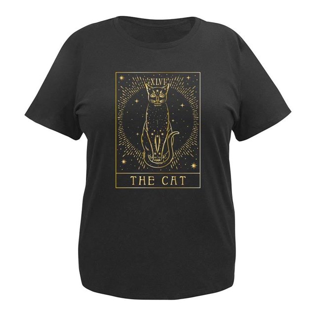 Playera Simply Basic para Mujer, Cuello Redondo Estampada Manga Corta Negra Talla M