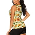 thumbnail image 3 of Gaeub Sunflowers And Butterflies Women's Workout Tank Tops Lightweight Sleeveless Shirts for Women for Athletic Running Tennis Yoga - Small, 3 of 9