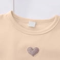 thumbnail image 6 of Fnooota Girls Cotton T-shirts, Soft Crew Neck Short Sleeve Casual Kids Graphic Tees Beige Size 3-4 T, 6 of 6