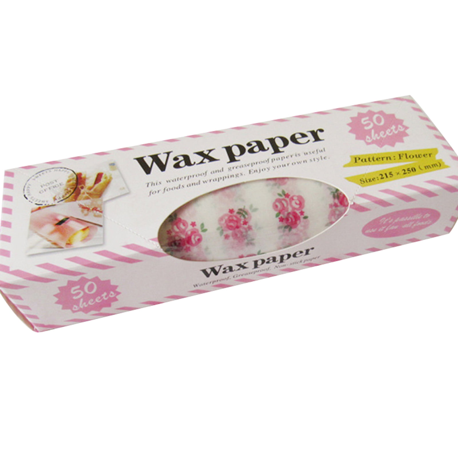 10pcs D Style Non-stick Wax Paper For Dessert, Printed Food Wrapping Paper,  Anti-oil And Heat Resistance