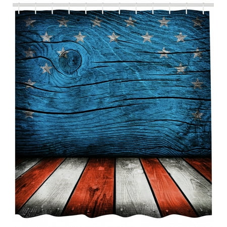 Primitive Country Decor Shower Curtain Rustic Empty Wooden