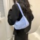 thumbnail image 3 of Bolsa Bolso de hombro de pana para mujer a la moda bolsos de mano de color sólido (azul) JShteea Para Estrenar, 3 of 9