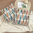 thumbnail image 2 of Boho Pillow Covers 16x16 Set of 2, Mid-Century Blue Orange Drop Shapes Decorative Throw Pillow Covers Outdoor Retro Abstact Lumbar Pillow Cases for Bed Couch Sofa Home Decor, 2 of 3