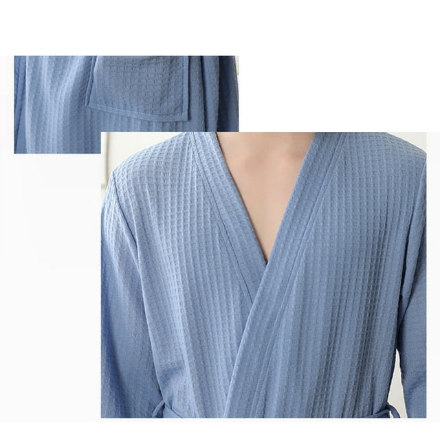 Peignoir de Bain pour Femmes à Absorption d'Eau, Gaufré Uni, Peignoir à Absorption d'Eau, Robe de Spa et de Maison, Chemise de Nuit