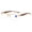 Brown, variant on Mens Half Rimless Sport Reading Glasses +1.0, Black Plastic Readers 1.0