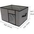 thumbnail image 3 of Fabric Storage Bins With Lid, 2 Handles And Clear Window, Washable Foldable Storage Basket Cube Box 1pack, 3 of 5