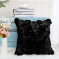 thumbnail image 4 of Unique Bargains 3D Flower Decorative Throw Pillow Cover 16" x 16" Black, 4 of 8
