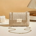 thumbnail image 7 of Yvsxxv Beige Rattan Woven Small Messenger Shoulder Bag, Summer Beach Use, 1 Pc, 7 of 7