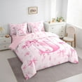 thumbnail image 3 of Castle Fairy Personalized Initial S Bedding Comforter Set,Pink Bow King Bedding Sets, 3 of 8