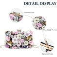 thumbnail image 6 of Women Elegance Floral Evening Clutch Purse Bags Flowers Beads Wedding Tote Bags Bride Shoulder Handbags, 6 of 7