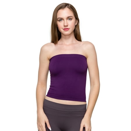 Kurve by Idea Seamless Medium Length Bandeau Strapless Tube Top Bra  Made in USA