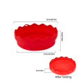 thumbnail image 2 of Revestimiento redondo para freidora de aire bandeja antiadherente de silicona para parrilla utensilios de cocina (rojo) JShteea Libre de BPA, 2 of 3