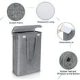 thumbnail image 2 of Narrow laundry basket with lid foldable narrow narrow storage basket, 2 of 4