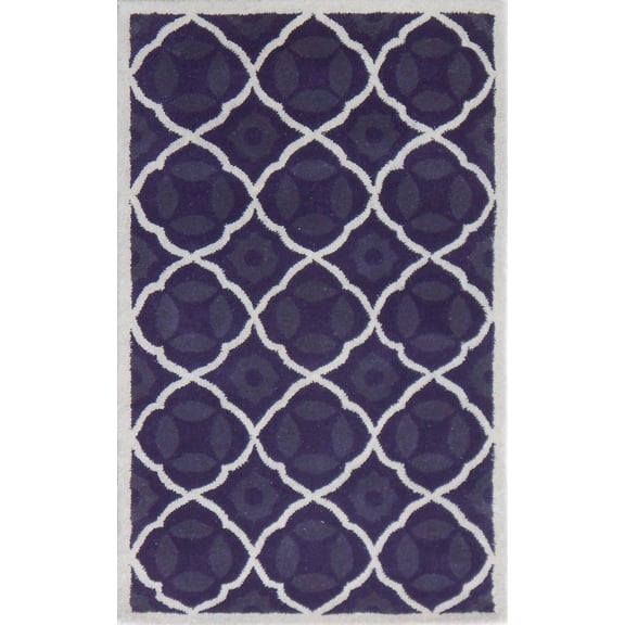 SAFAVIEH Chatham David Geometric Area Rug, Purple/Ivory, 5' x 8'