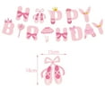 thumbnail image 5 of Pink Ballerina Ballet Happy Birthday Bunting Banner Balloon Cake Toppers for Kids Girl Baby Shower Birthday Party Decoration (13Pcs topper), 5 of 6