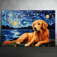 thumbnail image 2 of Golden Retriever Dog Watercolor Starry Night Van Gogh Painting Kits, Painting Watercolor Canvas, Canvas Suitable for Room Decor Cafe Decor Or Gift for Friends, 2 of 4