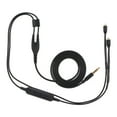 thumbnail image 1 of Cable trenzado para auriculares compatible con SE215, SE425, SE535, SE846, UE900 (negro con micrófono), 1 of 12