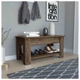thumbnail image 3 of Storage Table with Lift Top, Shoe Rack - Dark Brown - Living Room, Bedroom, Entryway, 3 of 8
