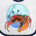 thumbnail image 4 of Inktastic Fun Fiddler Crab with Violin and Mustache Boys or Girls Baby Bib, 4 of 4