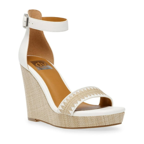 DV By Dolce Vita Womens Harla Faux Leather Platform Wedge Sandals
