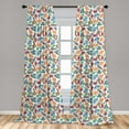 thumbnail image 5 of Ambesonne Tribal Curtains, Mayan and Aztec, Pair of 28"x63", Multicolor, 5 of 5