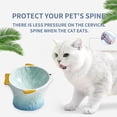 thumbnail image 3 of Bol de Nourriture pour Chat en Céramique Inclinée Surélevée Forme de Poisson Rose Mignon Plat de Chat Incliné Peu Profond Élevé, 3 of 5