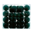 thumbnail image 2 of Bolas navideñas de terciopelo | Juego de 48 adornos para árbol con efecto nieve | Bolas colgantes de plástico para decoración navideña | Decoración festiva para interiores: hogar, chimenea y puerta., 2 of 8