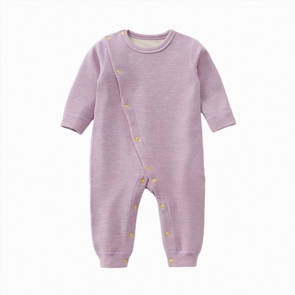 KPOPLK Baby Boys Footless Pajamas Long Sleeve Button One-Piece Cotton Sleeper for Boys Infant 0-18 Months Size 18-24 Months