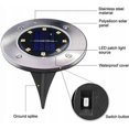 thumbnail image 2 of Luz solar iluminación exterior 10LED luz subterránea 4 piezas de luz cálida, 2 of 5