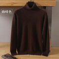 thumbnail image 1 of Autumn/Winter New Men's 100% Pure Wool Cold Resistant Clothing High Polo Collar Solid Color Pullover Fashion Sweater, 1 of 5