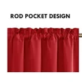 thumbnail image 4 of Gorgeous Home Linen Window Tier Short Valance Rod Pocket Sraight Thermal 54" Wide X 18" Length TVLO Taupe, 4 of 5