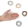 thumbnail image 2 of Heliums Seamless Hair Ties - Beige Blonde - Skinny 6mm No Damage Ponytail Holders, 1.75 Inch, Medium Hold for Thin to Normal Hair - 18 Pack, 2 of 10