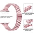 thumbnail image 5 of ZSOU Slim Metal Link Watch Band for Apple Watch 42mm/44/45/46/49mm for Women - Pink, 5 of 5