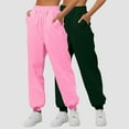 thumbnail image 2 of Mepaouo 2Pcs Womens Fleece Lined Sweatpants High Waisted Pull on Baggy Cinch Bottom Jogger Sizes S-3X, 2 of 4