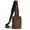 Brown, variant on Sling Bag Crossbody Bag with Zipper Lock RFID Blocking Water Resistant Anti Theft Travel Chest Bag for Men Women, Orange