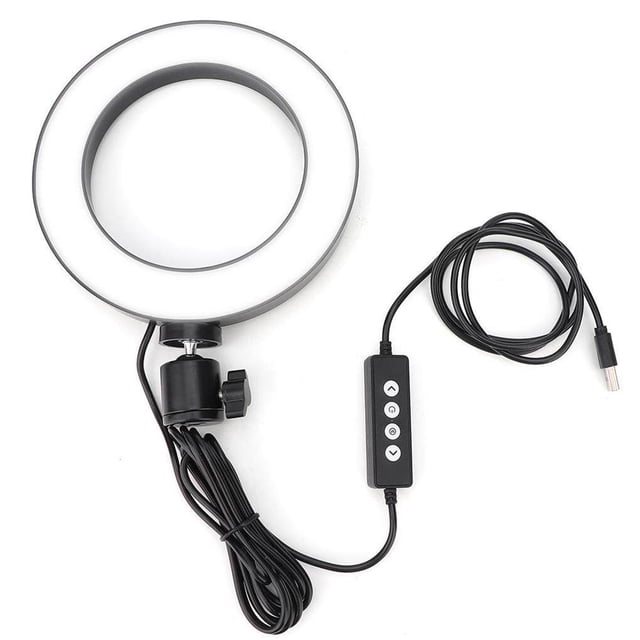 ziyahi LED Live Streaming Ring Light Studio Photography Selfie Tattoo Fill Light Black (6.5 inch)