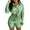 Green, variant on biudgviw Women's Summer 2 Piece Sets Striped Long Sleeve Button Down Shirts with Shorts Lounge Sets Travel Cruise Outfits