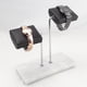 thumbnail image 4 of Soporte de exhibición para relojes con base de metal y organizador de almacenamiento para pulseras de PU Negro, 4 of 7