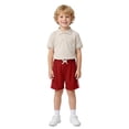 thumbnail image 2 of Actgleam Boys 3-Pack Athletic Shorts Kids Striped Active Running Shorts with Elastic Waist,Size 6-13Y, 2 of 6