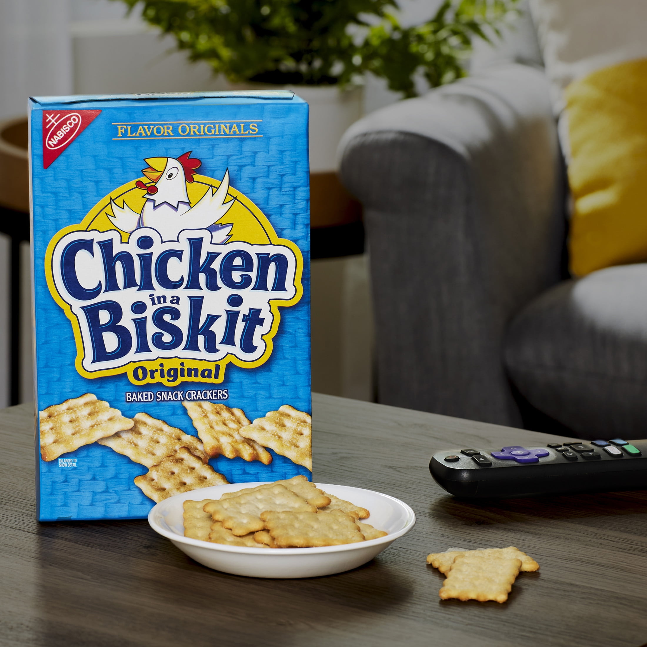 CHICKEN IN A BISKIT Original Baked Snack Crackers, Lunch Snacks, 7.5 oz