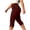 Wine, variant on Zulora Women's High Waist Cropped Jogger Yoga Pants with Side Split Hem Sweat Wicking Fabric Slim Fit Active Trousers for Gym Walking Travel and Daily Casual Everyday Wear All Season