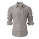 thumbnail image 1 of Blusa y camisa de manga larga con cuello vuelto para hombre, blusa informal de moda con botones y retazos, blusa de manga larga con cuello alto, blusa de poliéster para hombre, 1 of 7